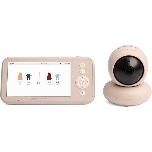 ergoPouch Drift Home Baby Monitor and Smart TOG Guide – Non-Wi-Fi Monitor with Sleep Tracking, Night Light, and Intelligent TOG Dressing Guide for Safer Sleep