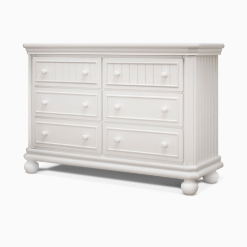 Sorelle Finley 6 Drawer Double Dresser - White