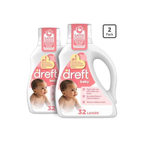 Amazon.com: Dreft Baby Liquid Laundry Detergent, Gentle on Sensitive Skin Laundry Soap, 42 fl oz, 32 Loads, Pack of 2 (Packaging May Vary) : Everything Else