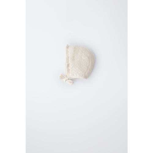 COTTON SILK OPENWORK BONNET - Ecru | ZARA United States