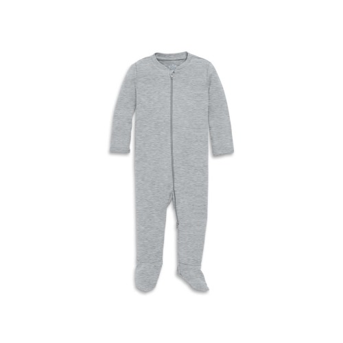 Baby Organic Zip Footie In Solid