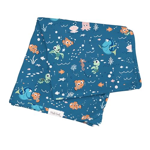 Milk Snob Disney Pixar Infant Boy/Girl Swaddle Blanket, Soft Receiving, Security and Play, Toddler Infant Newborn Bedding, Baby Shower, Baby Registry Gift (Finding Nemo) 34 * 34 inches