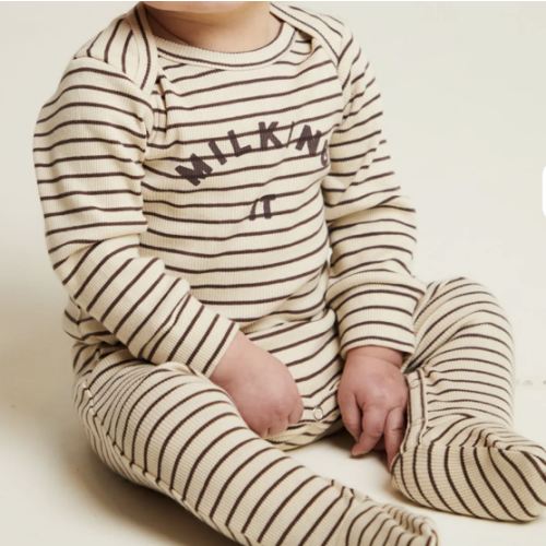 Milking It Onesie Coco Stripe – Claude & Co