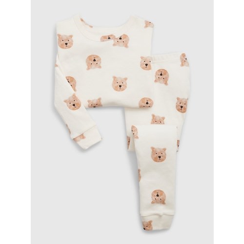 babyGap Organic Cotton PJ Set in brannan brown, size: 12-18 M