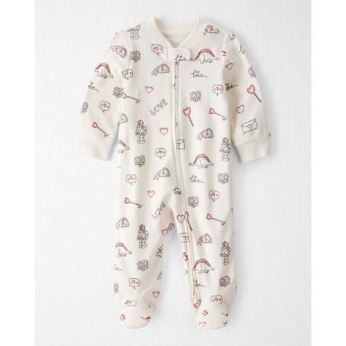 Baby Organic Cotton Sleep & Play Pajamas in Little Loves Print - Little Planet | Carter's