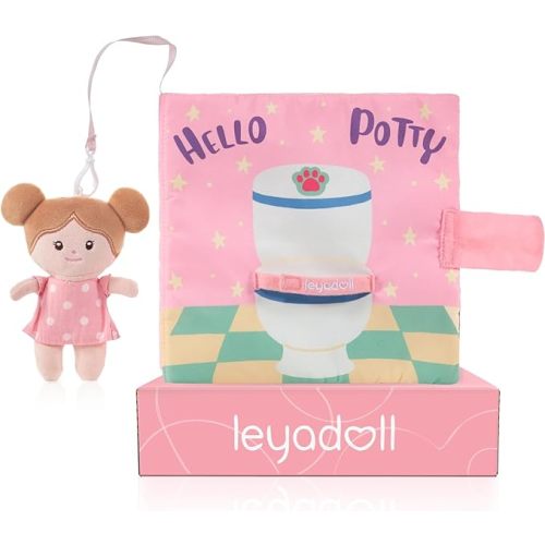 LeyaDoll Interactive Sensory Soft Cloth Book - Hello Potty