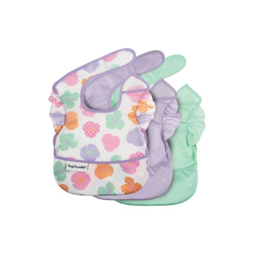 Mess-Proof and Waterproof Baby Food BPA-Free Bib w/Adjustable Closure 3pc - Solids