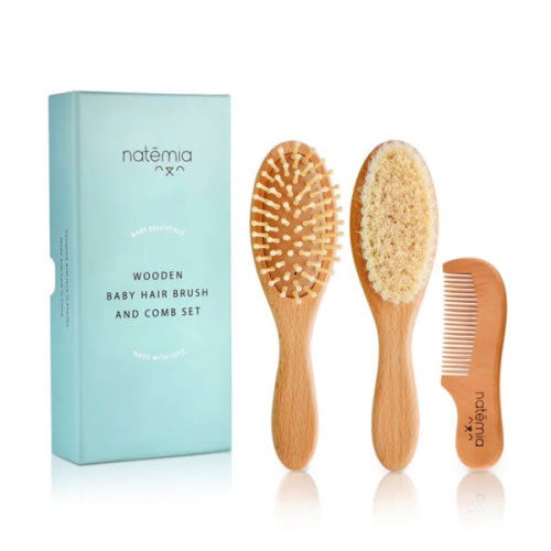 Wooden Hair Brush Set