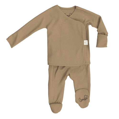 Footie - Mocha – Bonsie Skin to Skin Babywear