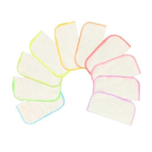 Unbleached Cotton Cloth Wipes Little Wipes 8x8 1-Ply.....Your Choice of Edging Color and Pack Size · Handmade in the USA!
