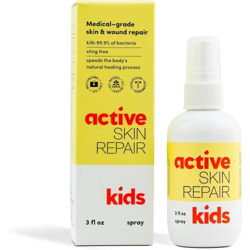 Amazon.com: Active Skin Repair Kids First Aid Spray - Non-Toxic & Natural Kids Antiseptic Formula for Minor Cuts, Wounds, Scrapes, Rashes, Sunburns, and Other Skin Irritations (3oz Spray) : Health & Household