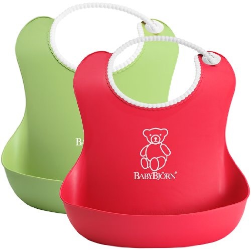 BABYBJORN Soft Bib 2 Pack - Red/Green 