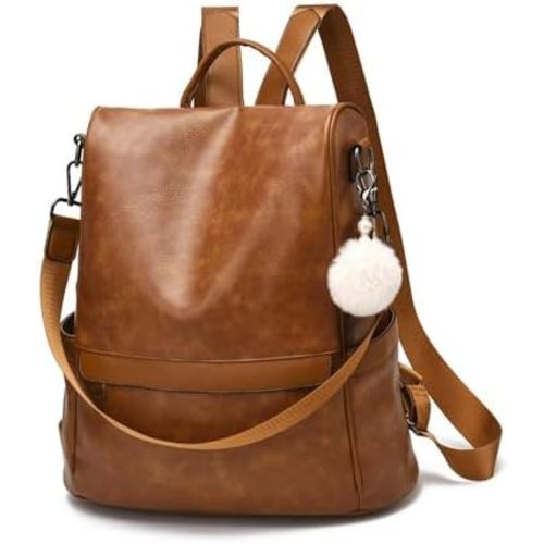 CHERUTY Women Backpack Purse PU Leather Anti-theft Casual Shoulder Bag Fashion Ladies Satchel Bags