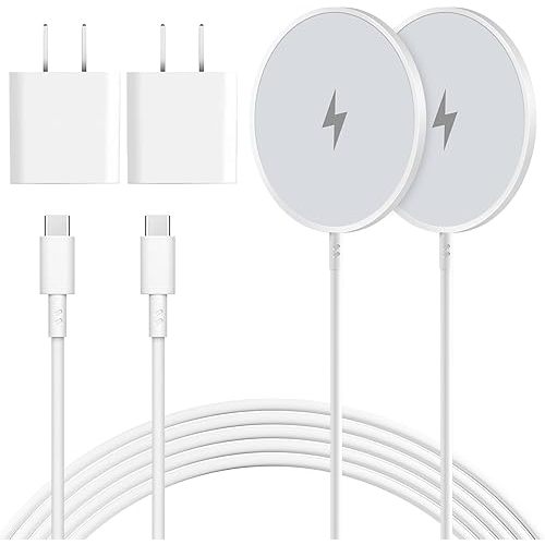Magnetic Wireless Charger 2Pack Apple 10FT Magsafe Charger,Fast Mag-Safe Charging Wireless iPhone Charger Pad with Charging Plug for iPhone 16Pro Max/16Pro/16Plus/15Pro Max/15/14/13/12/AirPods3/Pro 2