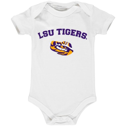Infant White LSU Tigers Arch & Logo Bodysuit-Newborn