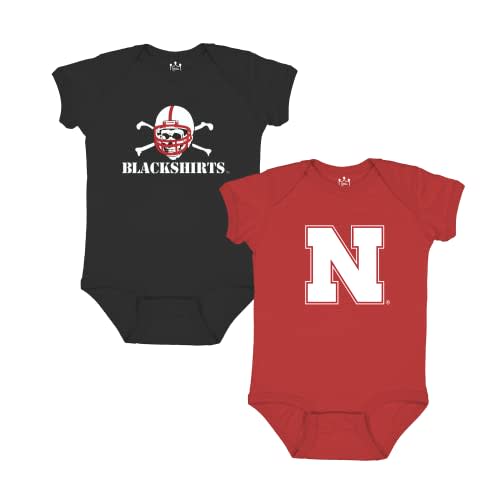 Little King NCAA Bodysuit 2 Pack Short Sleeve-100% Cotton-Infant Sizes 0-3M 6M 12M 18M