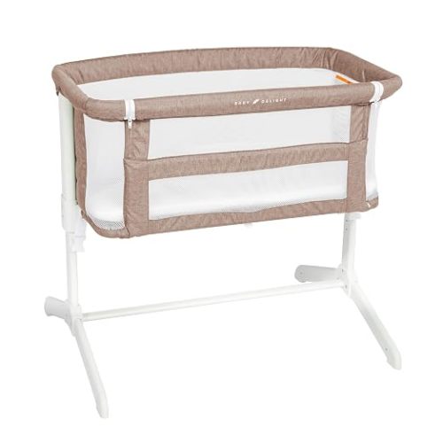 Baby Delight Beside Me Serenity Bassinet | Lightweight Bedside Sleeper & Baby Bassinet | 7-Position Height Adjustment | 100% GOTS Certified Organic Cotton Fabric | Organic Oat