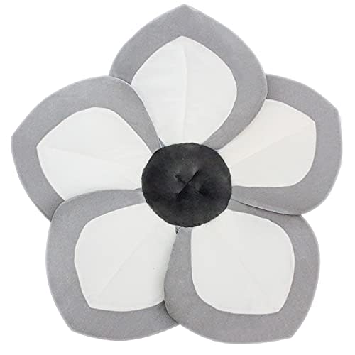 Baby Bath - Flower Baby Bath Pad Infant Bathtub Mat for Bathtub Tub Sink - White Gray 2