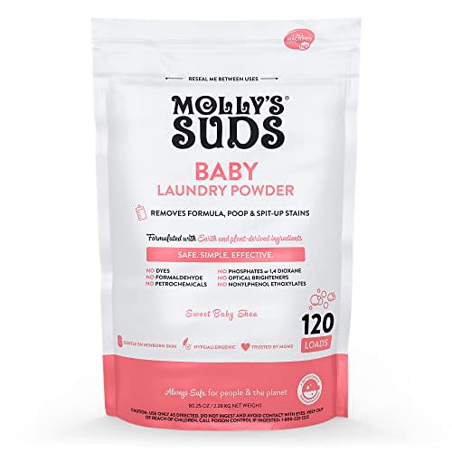 Molly's Suds Baby Laundry Detergent Powder | Removes Formula, Poop & Spit-Up Stains | Extra Gentle for Newborns (Sweet Baby Shea)