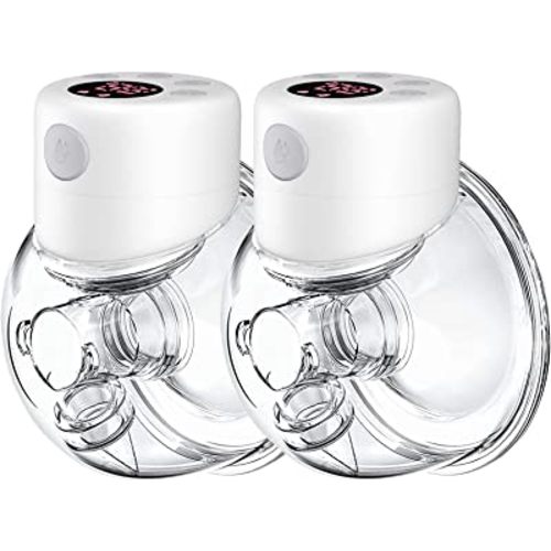 Breast Pump, Wearable Breast Pump, Hands Free Breast Pump, Electric Breast Pump 2 Mode & 9 Levels, 24mm Flange, 2 Pack