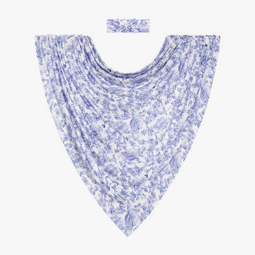 Princess Damask White Swaddle Headband Set | Briar