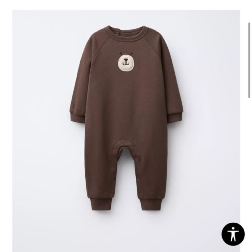 EMBROIDERED BEAR PLUSH JUMPSUIT - Brown | ZARA United States