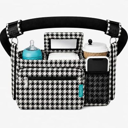 Swanoo Slip-Proof Stroller Caddy Organizer with Non-Slip Straps