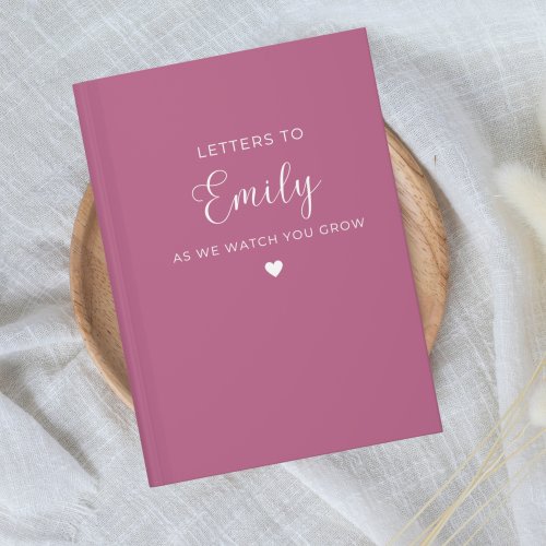 Letters To My Daughter Notebook Personalized Baby Girl Gift Letters to My Little Girl As We Watch You Grow Baby Shower Gift Dear Daughter