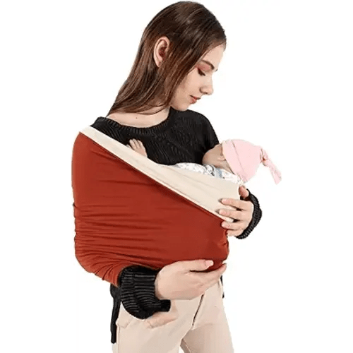 Zoberlo Baby Carrier, Unisex, Easy to Wear Multi-Functional. Suitable for Newborns to Toddlers 8-35 Lbs. (Caramel)