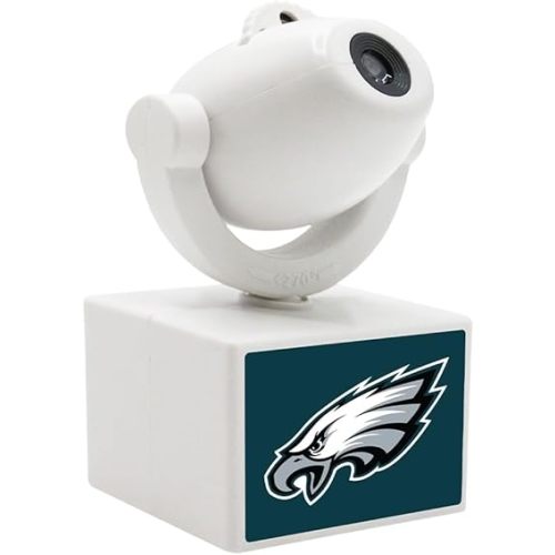 NFL American Football Philadelphia Eagles - Adjustable Led Mini Spotlight Projector with 6 Team Logo Designs - Portable & Rechargeable Spotlight - Battery-Operated - 4.375” x 3.125”