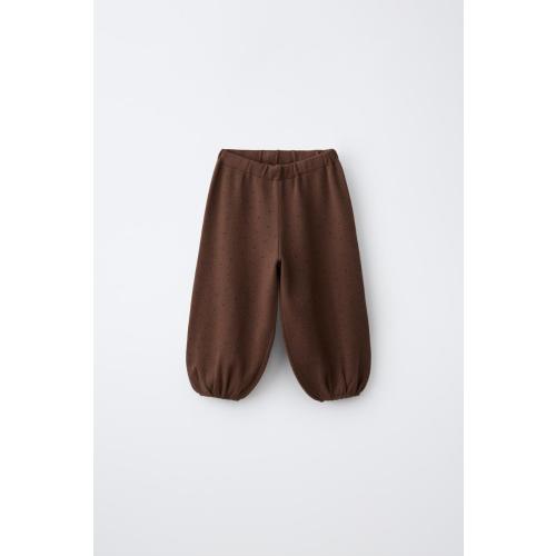OPENWORK KNIT BALLOON PANTS - Brown | ZARA United States