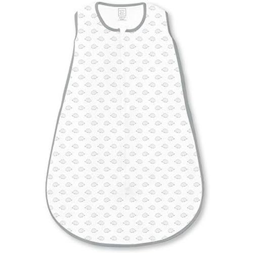 SwaddleDesigns Baby Sleep Sack 0-6 months, Cotton Knit Wearable Blanket with 2-way Zipper, Non-Weighted Sleeping Sack for Safer Sleep, Tiny Hedgehogs, Small