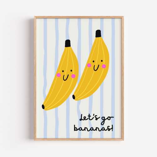 Banana Kids Room Poster – Playroom Wall Art