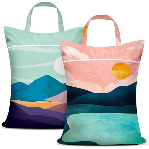 2 Pcs Large Travel Laundry Bags - Waterproof, Wet & Dry Use