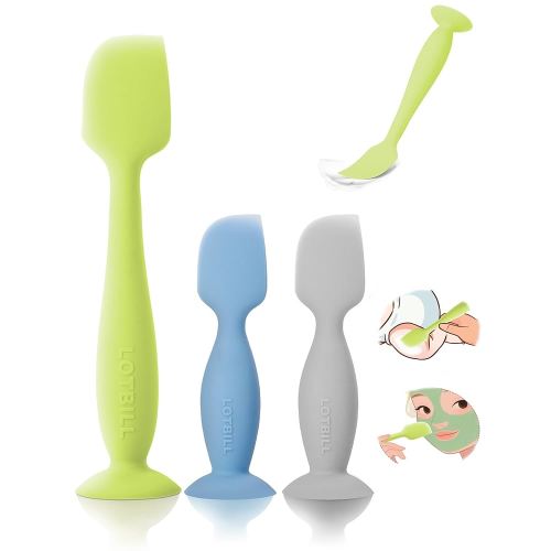 Diaper Cream Spatula, 2 Pack Butt Spatula Baby, Silicone Diaper Cream Applicator, Full-Size + Mini Butt Paste Spatula for Babies, Newborn Baby Necessities (Green+Blue+Grey)