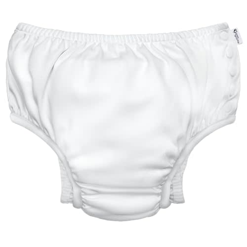 green sprouts Reusable Snap Swim Diaper, New White, 6 Months