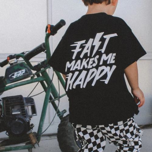 Toddler / Kids T-Shirt - Fast Makes Me Happy | Little Trouble