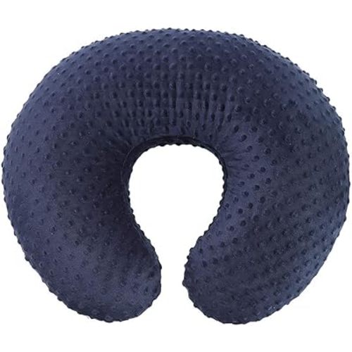iEvolve Minky Nursing Pillow Cover Breast Feeding Pillow Cover Slipcover U Shape for Baby Boy Girl,Cover Only(Navyblue)