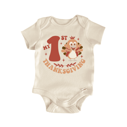 My First Thanksgiving - Baby Boy Girl Clothes Infant Bodysuit Funny Cute Newborn