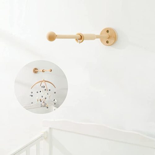 let's make Baby Crib Mobile Arm - Wooden Baby Mobile Crib Holder for Mobile Hanging Baby Crib Attachment for Nursery Decor