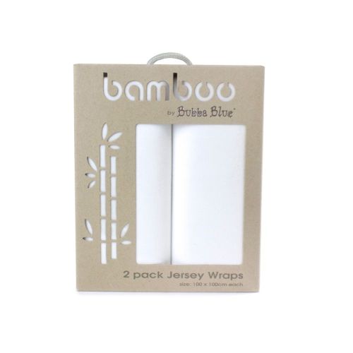 Bubba Blue Bamboo Jersey Wrap 2 Pack White