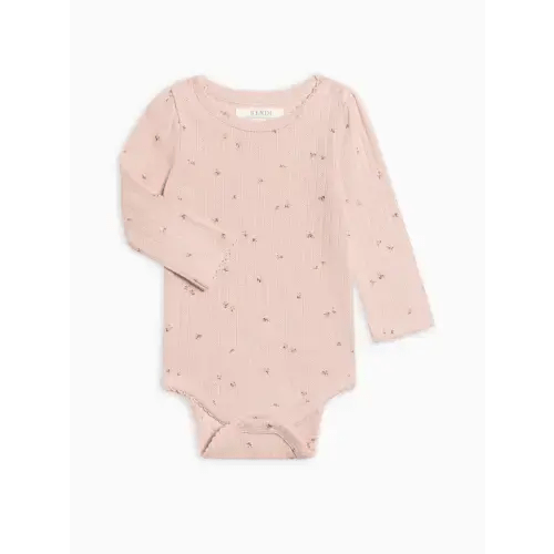 Thea Brushed Back Pointelle Long Sleeve Bodysuit