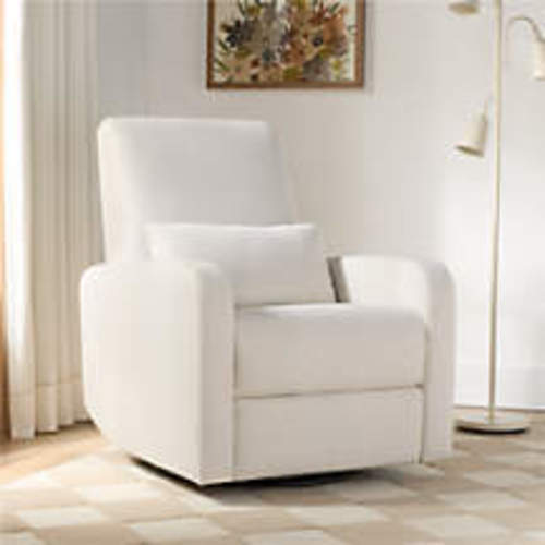 Kinney Field Green Stripe Swivel Glider Power Recliner Nursery Chair