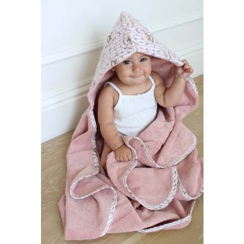 Rose Rocking Horse Hooded Bath Towel