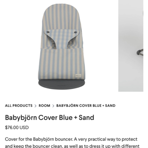 Babybjörn Cover Blue + Sand · Minicoton