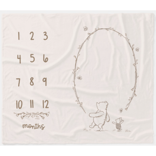 Classic Winnie the Pooh Milestone Fleece Blanket