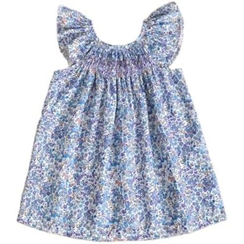 Summer Outfit Toddler Baby Girl Floral Dress Ruffle Sleeveless Dresses Tunic Dress Summer Sundress Girls Casual Dress