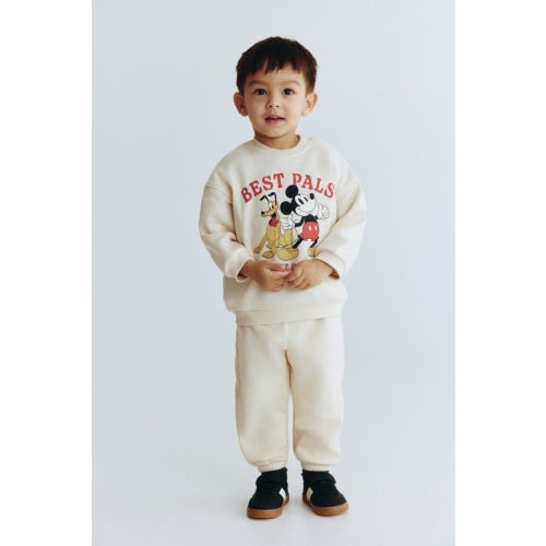 2-piece Printed Sweatshirt And Joggers Set