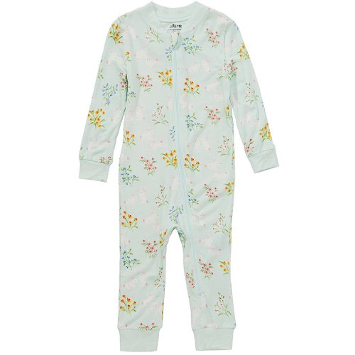 Little Me Baby Girls Bamboo Long-Sleeve Bunny Printed Coverall