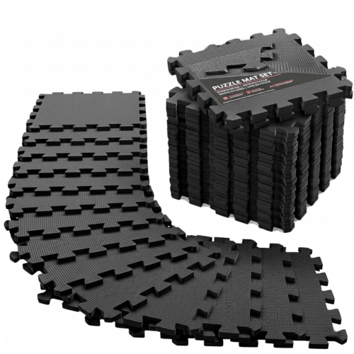 Interlocking EVA Foam Exercise Floor Mat Set for Home Gym or Garage
